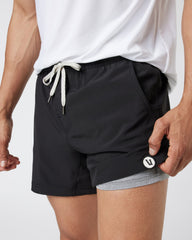 Kore Short Lined 5" Men's Black 5" Athletic Shorts | Vuori On sale