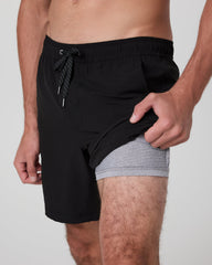 Kore Short Lined 7" Men's Black Tonal Athletic Shorts | Vuori Outlet