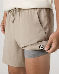 Kore Short Lined 7" Men's Toast Athletic Fit Shorts | Vuori