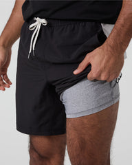 Kore Short X2 Lined Classic Fit 7" Black/Salt/Amethyst Grey | Vuori Discount