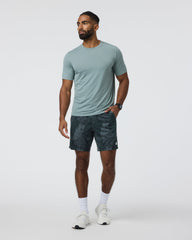 Kore Short Lined 7" Men's Black Leaves Athletic Shorts | Vuori Sale