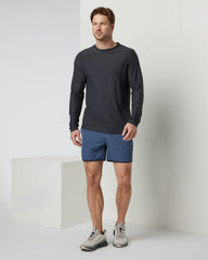 Banks Short 5" Azure Linen Texture | Vuori On sale