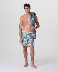 Cruise Boardshort Dusty Blue Plumeria | Vuori US