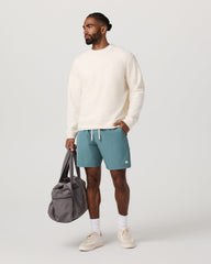 Banks Session Short Unlined 7" Bluegrass Linen Texture | Vuori Online