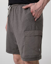Sunday Performance Utility Short Classic Fit 8" Warm Grey Heather | Vuori Clothing