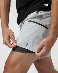 Grafton Short Lined Classic Fit 7" Sky Grey | Vuori Clothing