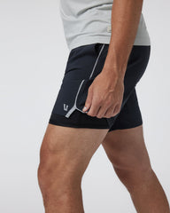 Trail Short 2.0 Black/Heather Grey Running Shorts | Vuori On sale