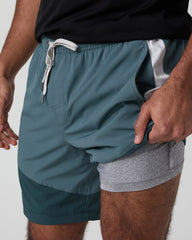 Kore Short X1 Lined Classic Fit 7" Light Deep Sea/Deep Sea/Salt | Vuori Discount