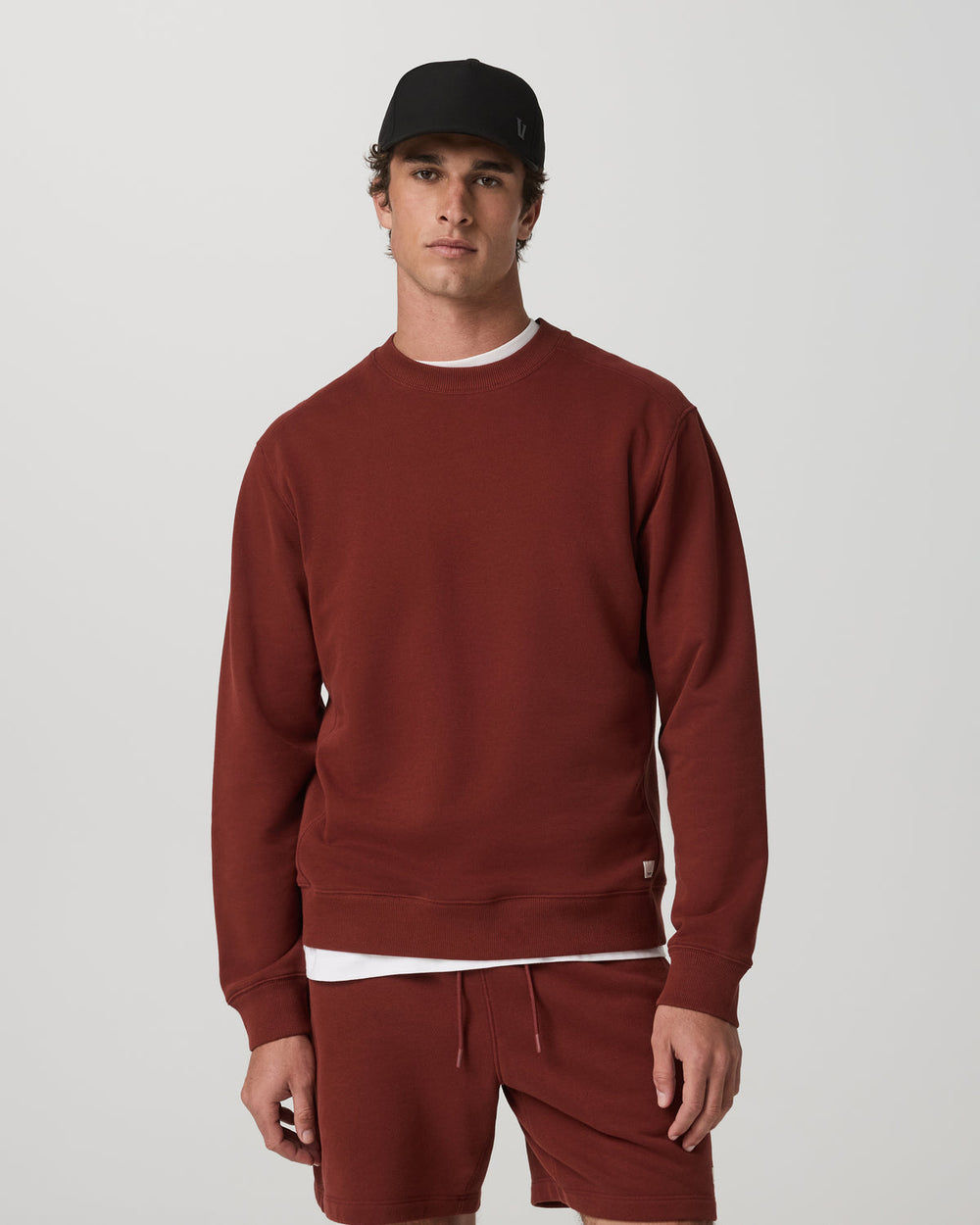 Cypress Vintage Crew Men's Firebrick Fleece Pullover | Vuori Sale