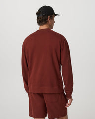 Cypress Vintage Crew Men's Firebrick Fleece Pullover | Vuori Sale