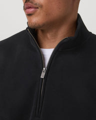 Seaside 1/2 Zip Classic Men's Black Pullover | Vuori Outlet