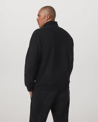 Seaside 1/2 Zip Classic Men's Black Pullover | Vuori Outlet