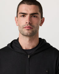 Ponto Full Zip Hoodie Men's Black Heather Hoodie | Vuori Sale