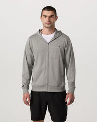 Ponto Full Zip Hoodie Men's Driftwood Heather Hoodie | Vuori Online
