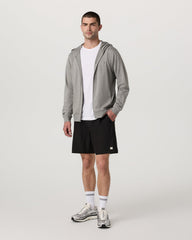 Ponto Full Zip Hoodie Men's Driftwood Heather Hoodie | Vuori Online