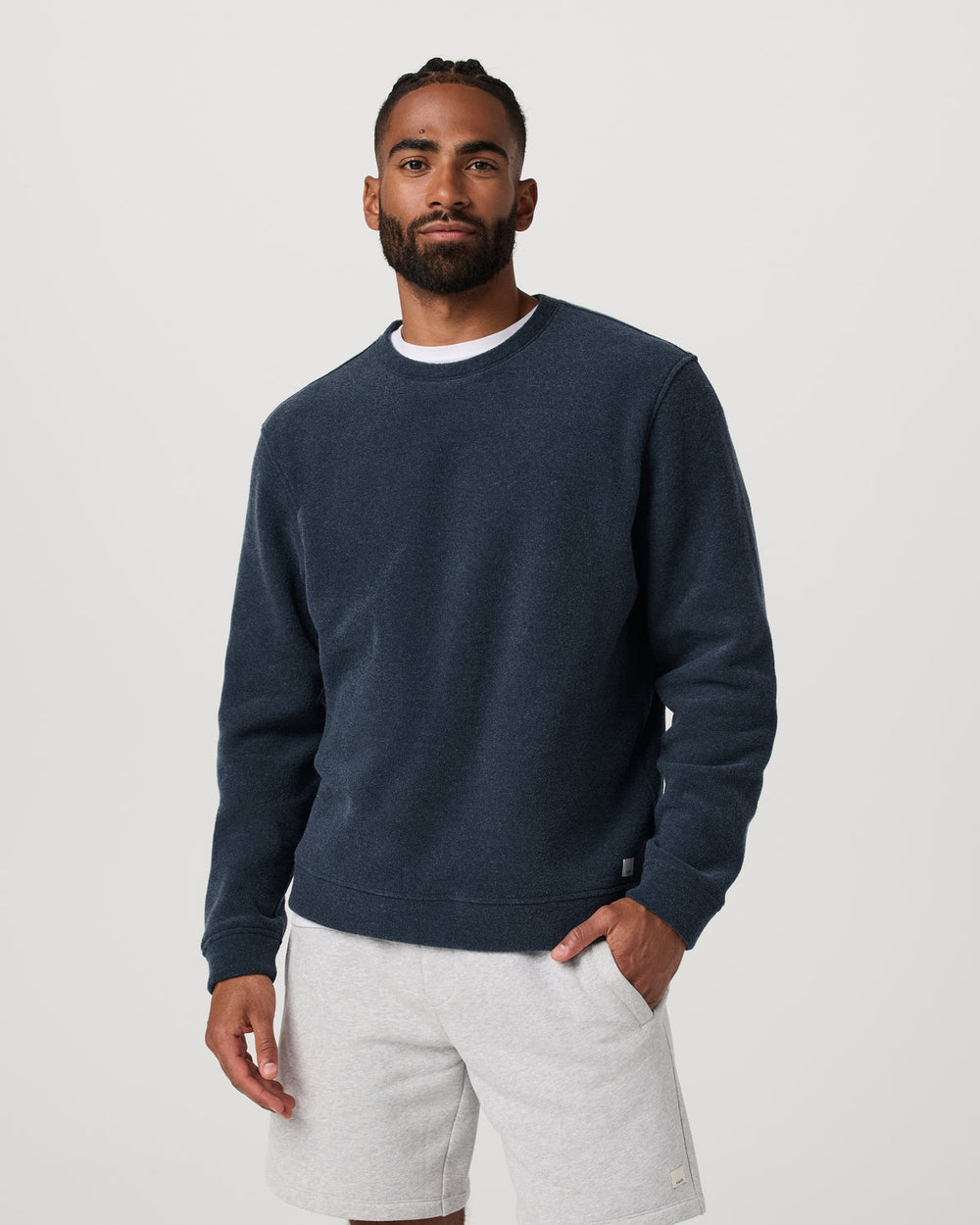 Beach Fleece Crew Men's Ink Heather Crewneck | Vuori Outlet