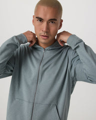 Coronado Full Zip Hoodie 2.0 Misty Blue Heather Jacket | Vuori Sale