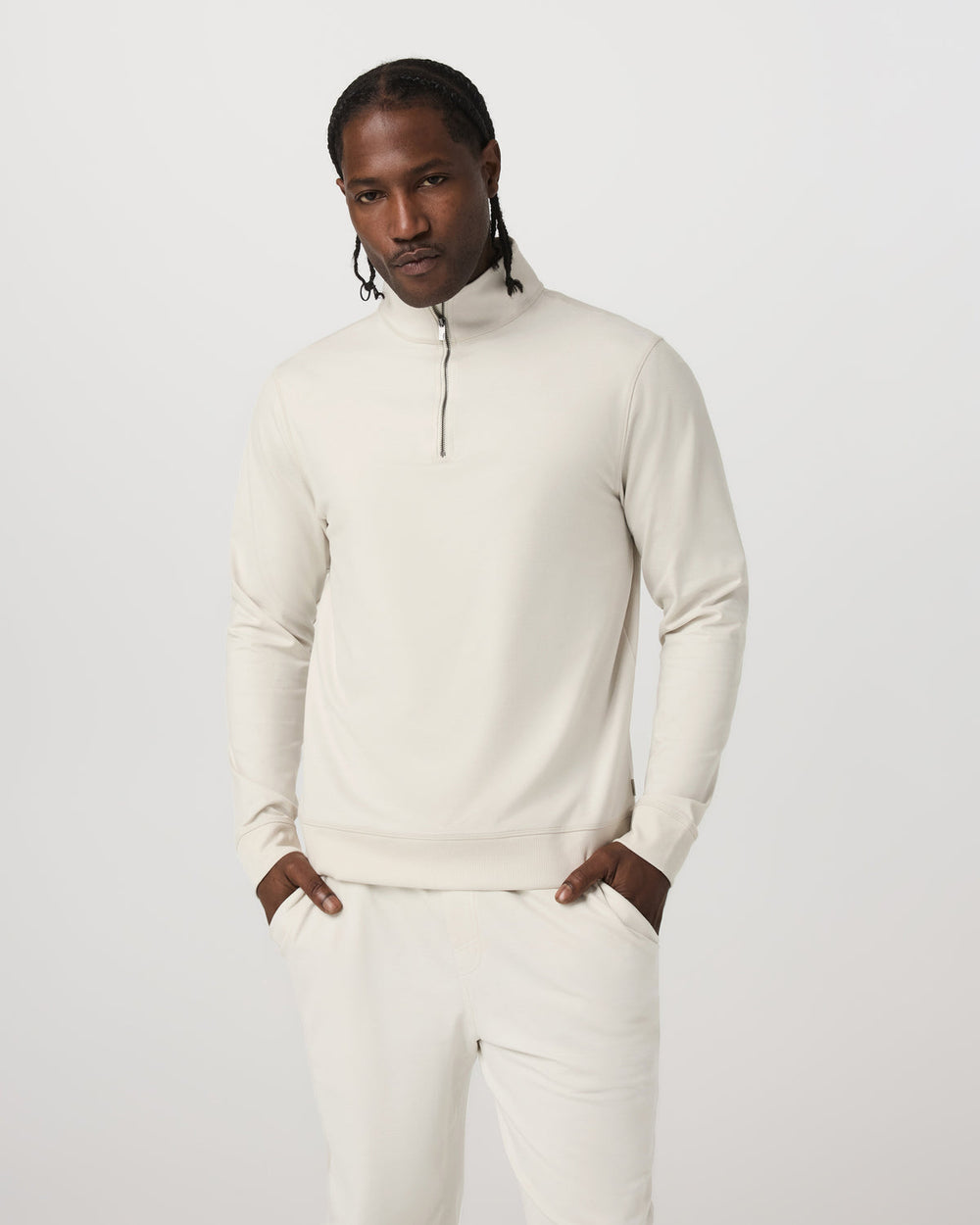 Coronado Half Zip Men's Ivory Heather Pullover | Vuori On sale