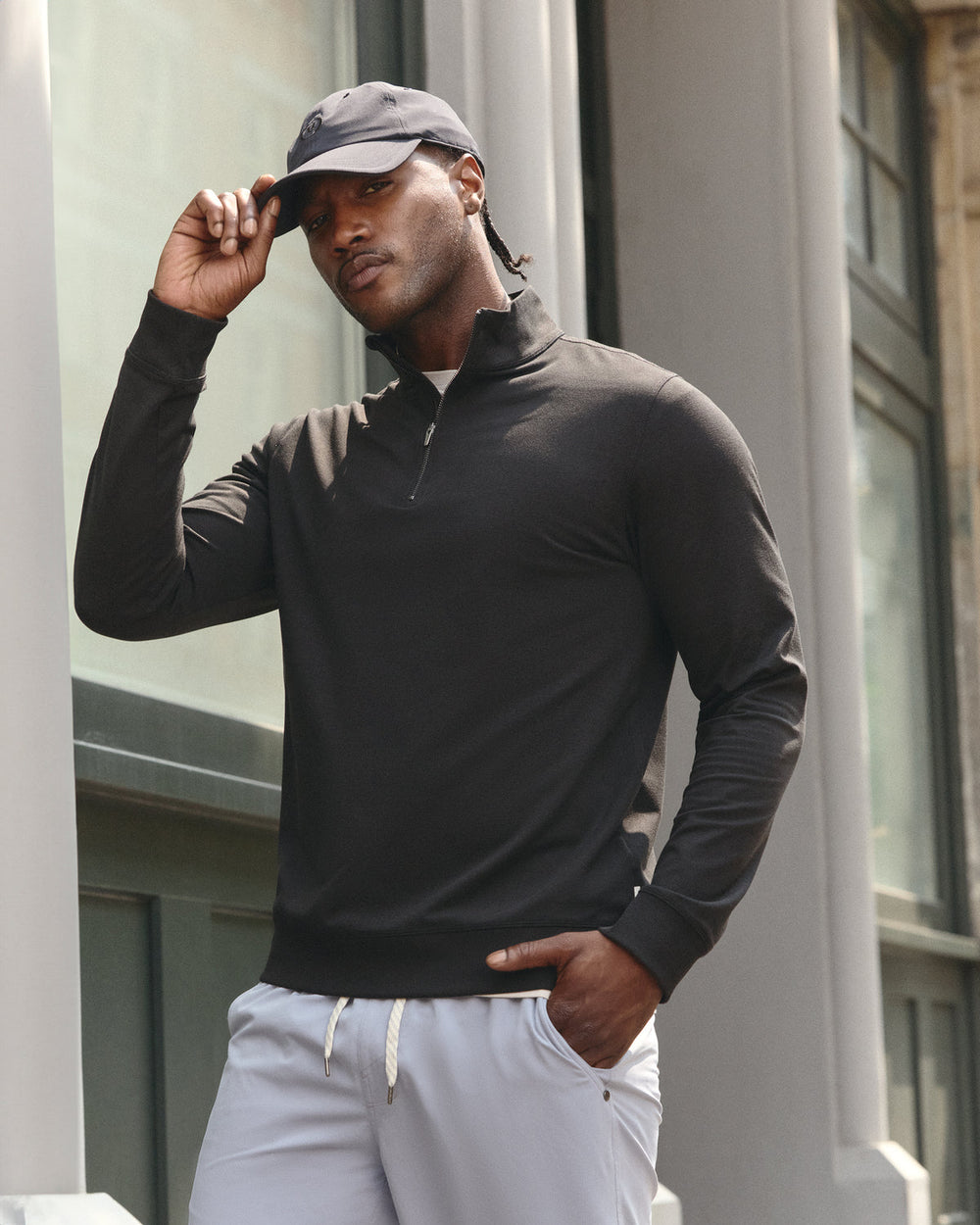 Coronado Half Zip Black Heather | Vuori Outlet