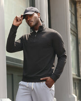 Coronado Half Zip Black Heather | Vuori Outlet