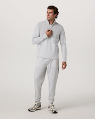 Sunday Element 1/2 Zip Men's Frost Grey Pullover | Vuori US