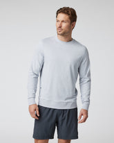 Ponto Performance Crew Men's Platinum White Pullover | Vuori Discount