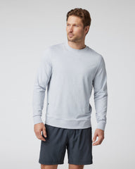 Ponto Performance Crew Men's Platinum White Pullover | Vuori Discount