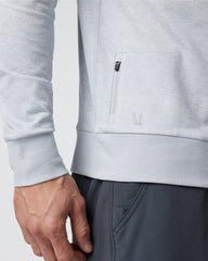 Ponto Performance Crew Men's Platinum White Pullover | Vuori Discount
