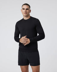 Ponto Performance Crew Men's Black Pullover | Vuori Clothing