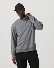 Cypress Vintage Crew Men's Heather Grey Fleece Pullover | Vuori Online