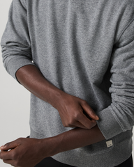 Cypress Vintage Crew Men's Heather Grey Fleece Pullover | Vuori Online