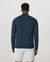 Clearview Seamless Quarter Zip Ocean Blue Long Sleeve | Vuori Clothing