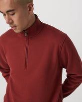 Seaside 1/2 Zip Classic Men's Spiced Apple Pullover | Vuori On sale