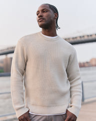 Denver Waffle Crew Sweater Men's Mushroom Wool Sweater | Vuori Online