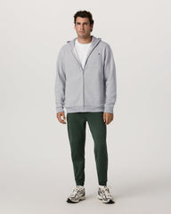 Seaside Full Zip 2.0 Men's Light Heather Grey Hoodie | Vuori