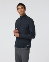 Ponto Half Zip Mock Neck Ink Heather | Vuori Clothing