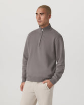 Seaside 1/2 Zip Classic Men's Cavern Grey Pullover | Vuori