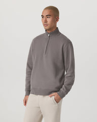 Seaside 1/2 Zip Classic Men's Cavern Grey Pullover | Vuori