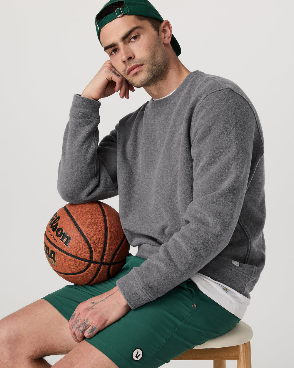 Beach Fleece Crew Men's Pinecone Heather Crewneck | Vuori Sale