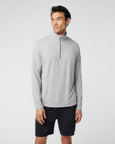 Ease Performance Half Zip 2.0 Light Heather Grey | Vuori US