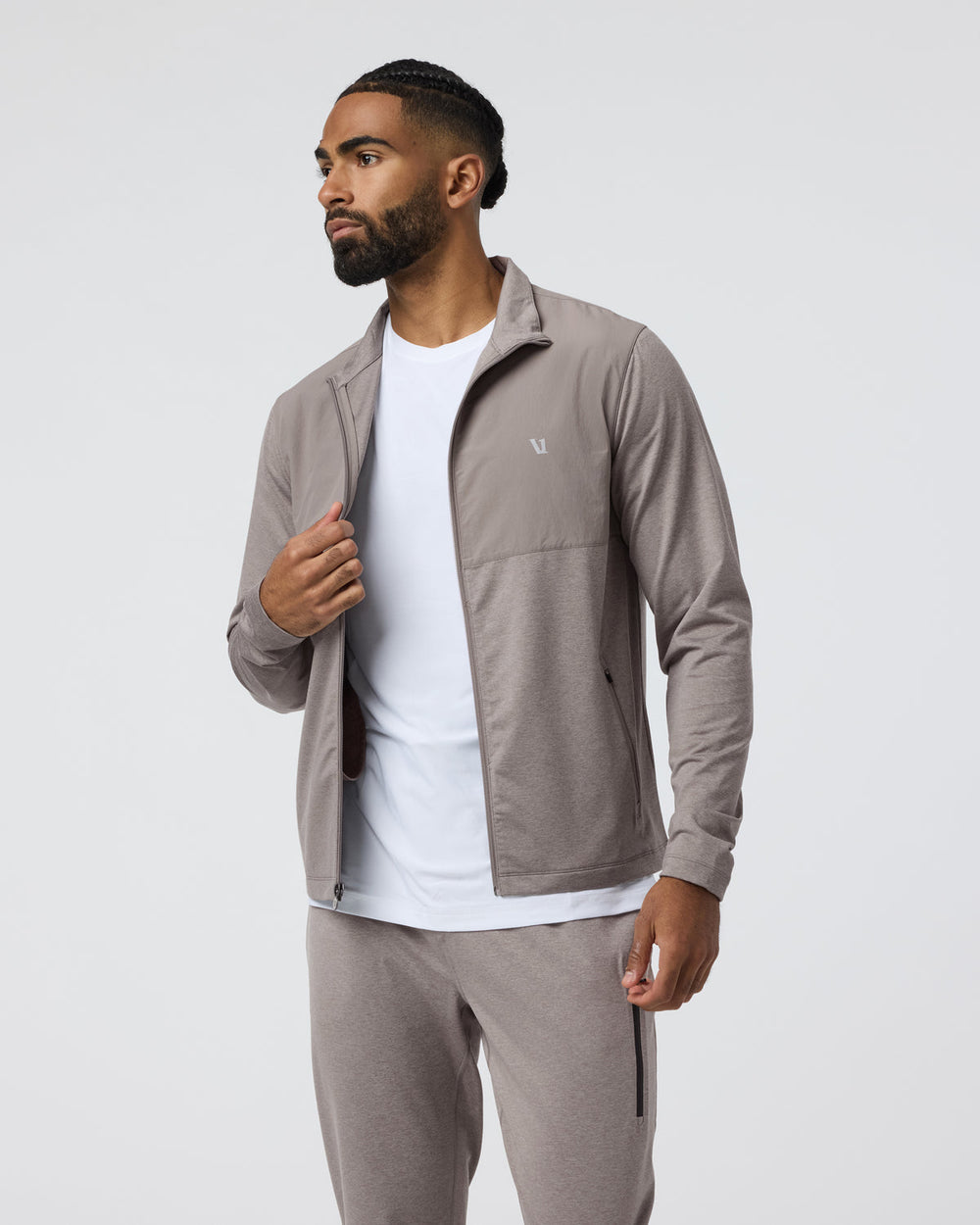 Sunday Element Track Jacket Mocha Heather | Vuori Sale