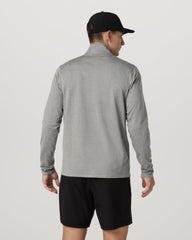 Ponto 1/2 Zip Mock Neck Men's Driftwood Heather Top | Vuori On sale