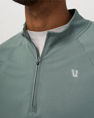 Clearview Seamless Quarter Zip Men's Marsh Long Sleeve | Vuori Outlet