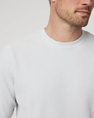 Jamestown Crew Men's Frost Grey Waffle Crewneck | Vuori US