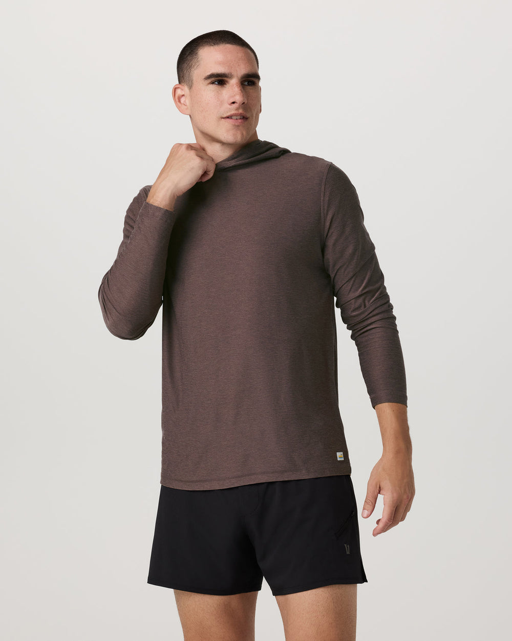 Strato Tech Hoodie Men's Huckleberry Heather Hoodie | Vuori Outlet