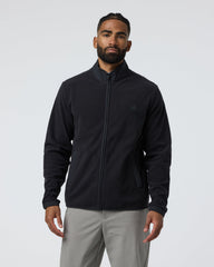 Aspen Full Zip Jacket Black Fleece Jacket | Vuori For sale