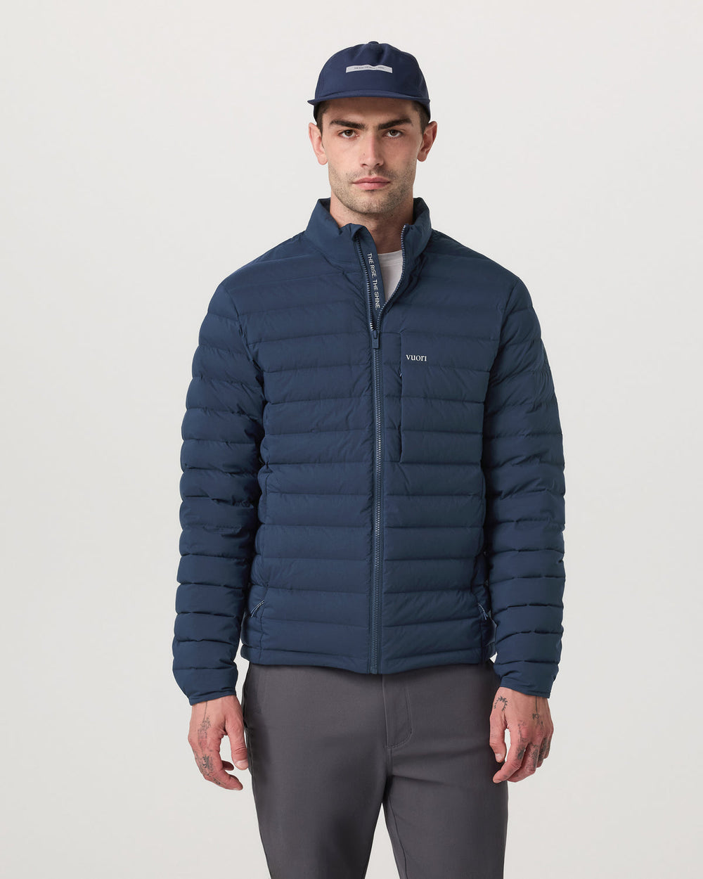 Men's Steadfast Insulated Full Zip Jacket Blue Coast | Vuori Online