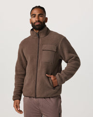 Alpine Fleece Full Zip Men's Elm Mock Neck Jacket | Vuori