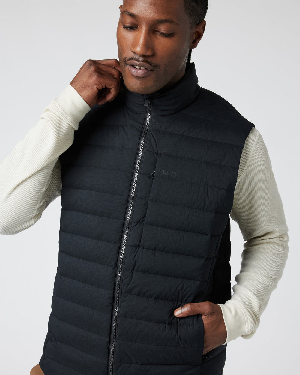 Steadfast Insulated Vest Men's Black Down Vest | Vuori Online