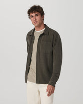 Beach Fleece Shirt Jacket Dark Oregano Heather Jacket | Vuori US